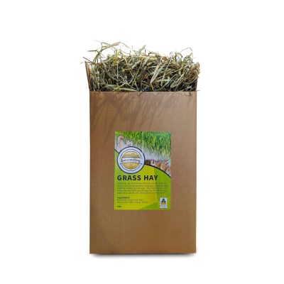 Grass hay in a box