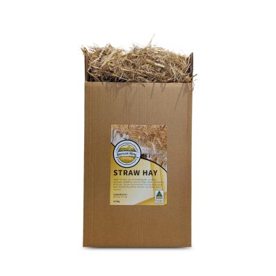 Straw hay in a box