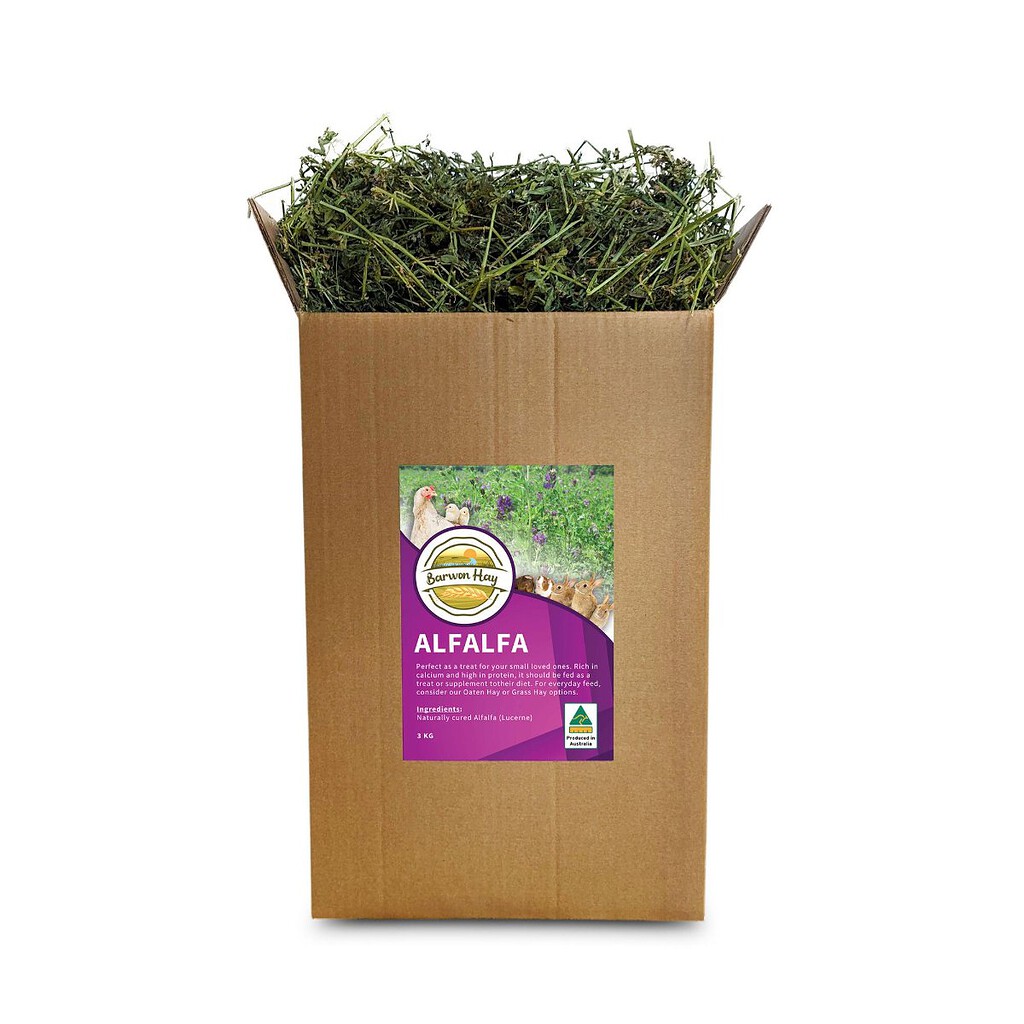 Alfalfa 3kg box from Barwon Hay